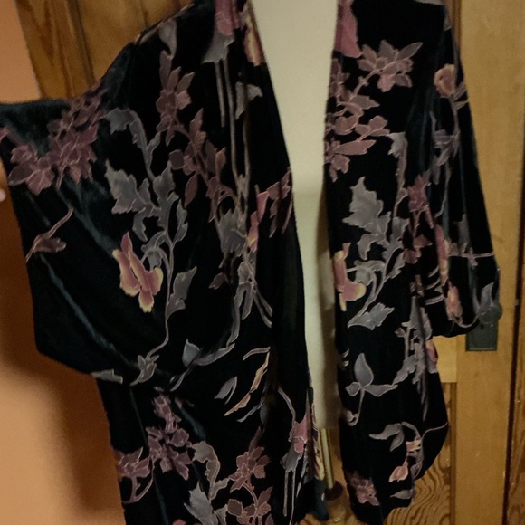 Urban Outfitters Entro Floral Velvety Kimono - Picture 6 of 11